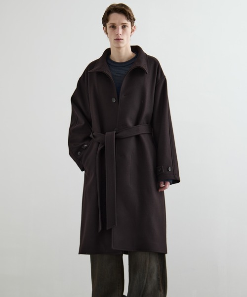 CONZ トレンチコート コート S140 メルトンオーバーサイズスタンド