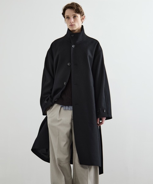 CONZ トレンチコート コート S140 メルトンオーバーサイズスタンド