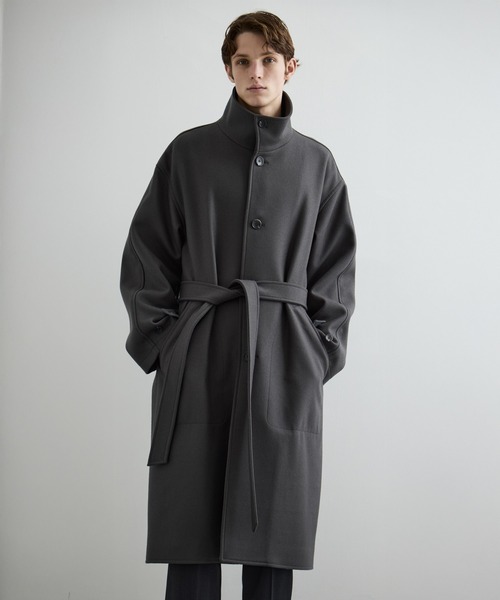 CONZ トレンチコート コート S140 メルトンオーバーサイズスタンド