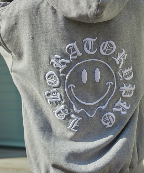 「Paragraph」 プルオーバーパーカー フリー グレー メンズ_画像7