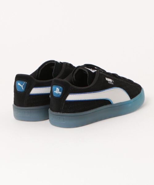 「PUMA」 ローカットスニーカー 24.5cm ブラック×ピンク メンズ_画像2