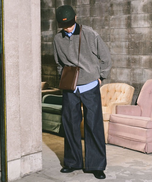 niko and…（ニコアンド） ポロシャツ 裏毛ボーダーポロ メンズ