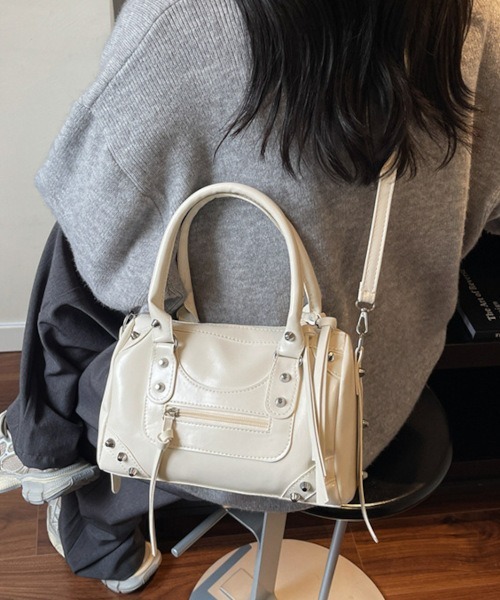 MASHIRO ショルダーバッグ バッグ スタッズデザイン3WAYバッグミニ