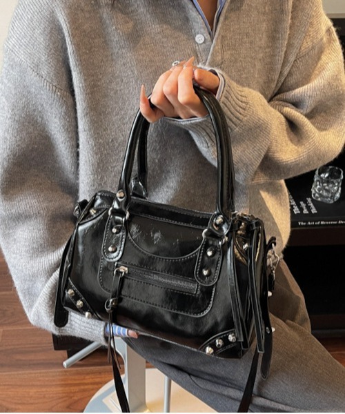 MASHIRO ショルダーバッグ バッグ スタッズデザイン3WAYバッグミニ