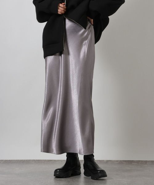 LAKOLE（ラコレ） ロング スカート ヴィンテージサテンスカート