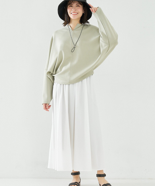 「abahouse mavie」 長袖カットソー フリー セージグリーン レディース_画像8