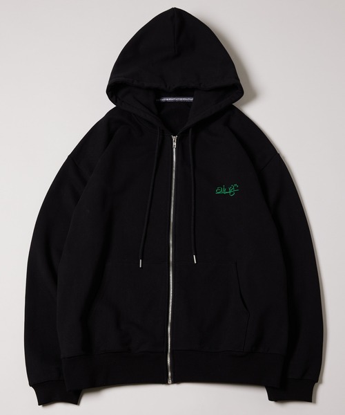 「AIVER」 ジップアップパーカー LARGE グレー メンズ_画像3