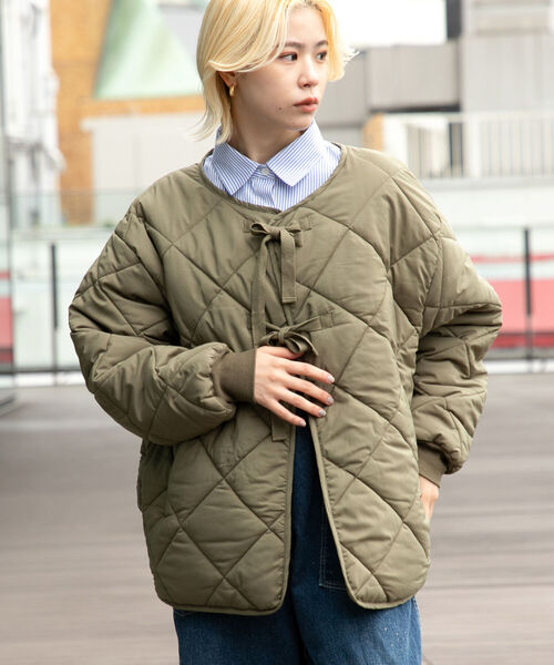 「BeAMS DOT」 キルティングブルゾン FREE ホワイト系その他7 レディース_画像9