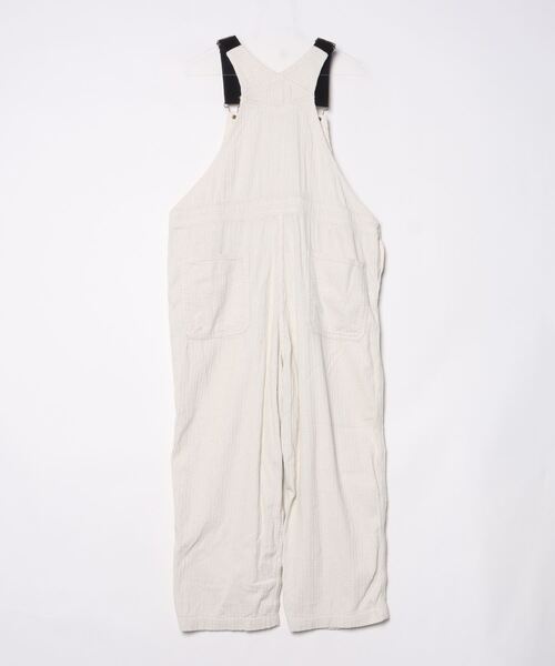 niko and…（ニコアンド） オーバーオール LARGE ホワイト レディース