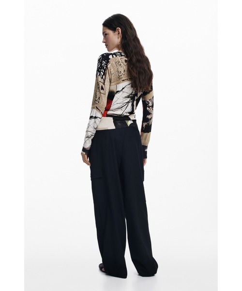「Desigual」 長袖ニット L ベージュ レディース_画像5