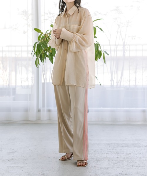 「mystic」 ジャージパンツ 1 ネイビー レディース_画像3