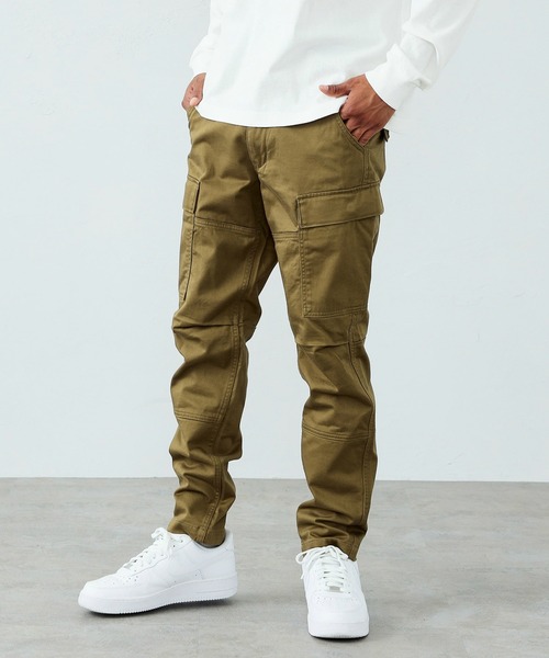 「Alpha Industries」 カーゴパンツ LARGE ダークオリーブ メンズ_画像9