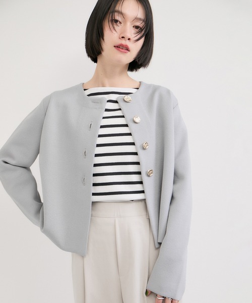 LE CERCLE par rope' カーディガン メタルボタンカーディガン