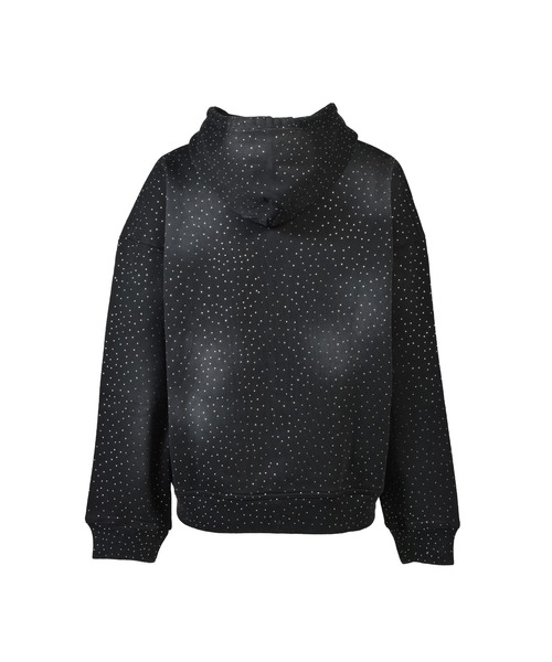 BREATH ベロア　ジップパーカー BREATH パーカー SCRIPT LOGO FADE RHINESTONE ZIP UP HOODIE メンズ
