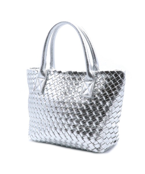 「GUSCIO」 ハンドバッグ FREE シルバー レディース_画像6