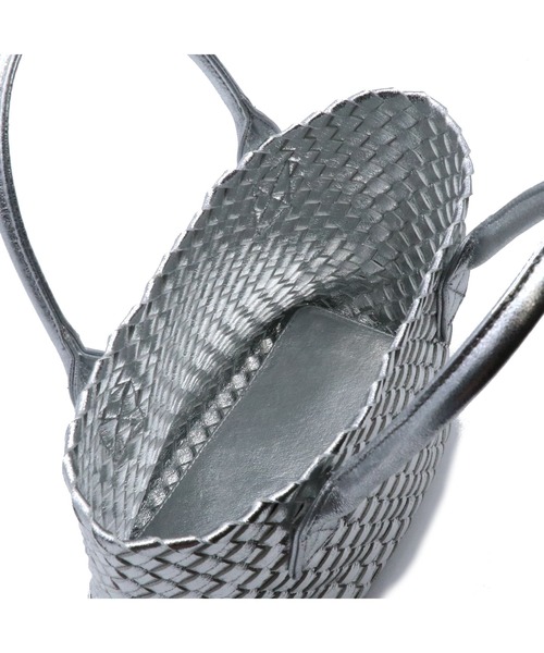 「GUSCIO」 ハンドバッグ FREE シルバー レディース_画像9