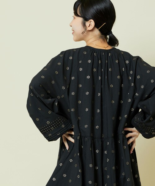 「Freada」 長袖ワンピース ONE SIZE ブラック レディース_画像7