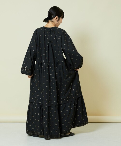 「Freada」 長袖ワンピース ONE SIZE ブラック レディース_画像8