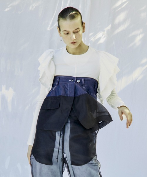 「AULA AILA」 長袖ブラウス 0 ブラック レディース_画像2