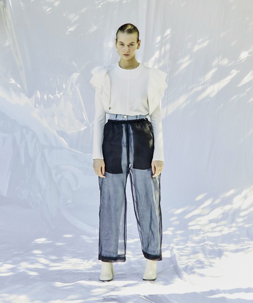 「AULA AILA」 長袖ブラウス 0 ブラック レディース_画像7