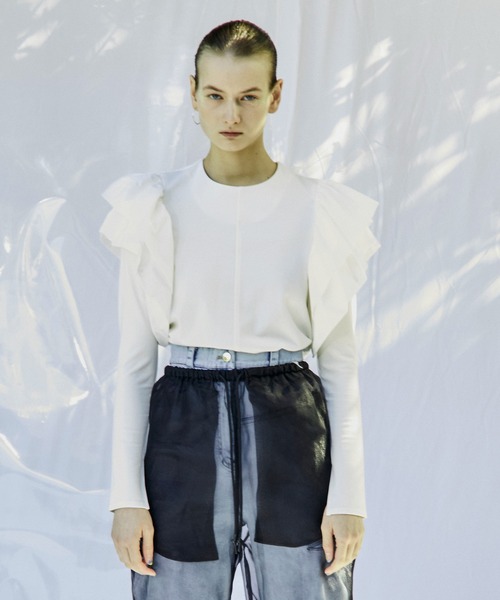 「AULA AILA」 長袖ブラウス 0 ブラック レディース_画像8