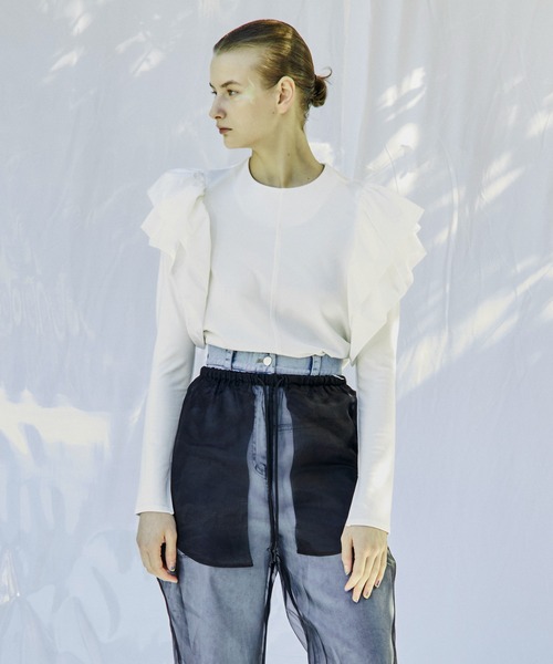 「AULA AILA」 長袖ブラウス 0 ブラック レディース_画像9