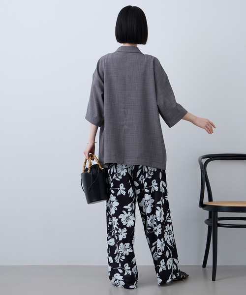 Aunely ジャケット テーラードジャケット 「Aunely」すぐサラ リネン