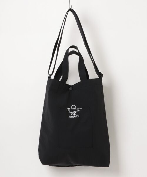 THRASHER フレイムロゴ トートバッグ ブラック THRASHER（スラッシャー
