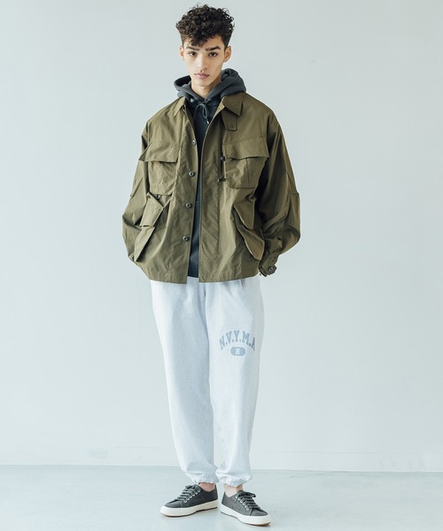 「GYMPHLEX」 プルオーバーパーカー LARGE ベージュ メンズ_画像7