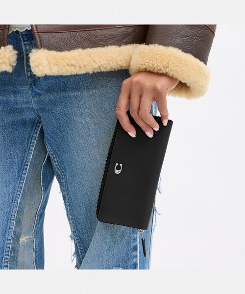 長財布 財布 エッセンシャル スリム アコーディオン ジップ ウォレット レディース メンズの画像