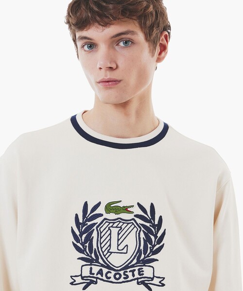「LACOSTE」 スウェットカットソー 3 オフホワイト メンズの画像