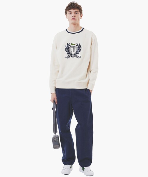 「LACOSTE」 スウェットカットソー 3 オフホワイト メンズの画像