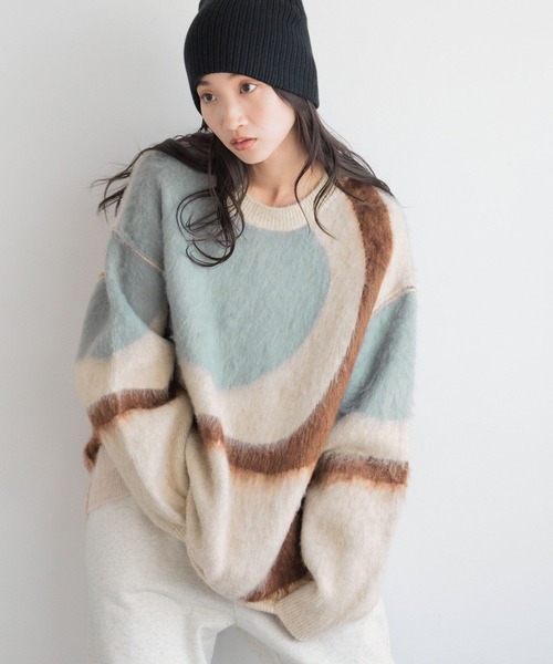 「LOWRYS FARM」 長袖ニット FREE アイボリー レディース_画像8