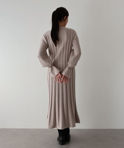 「J by blue」 ニットワンピース MEDIUM ベージュ レディース_画像7
