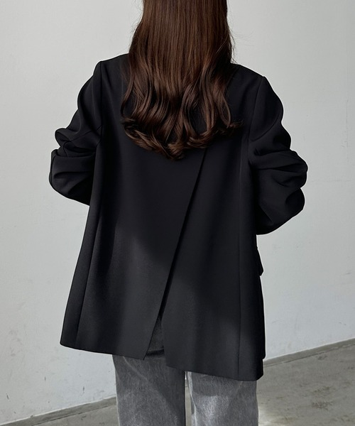 「Louere」 テーラードジャケット SMALL ブラック レディース_画像6
