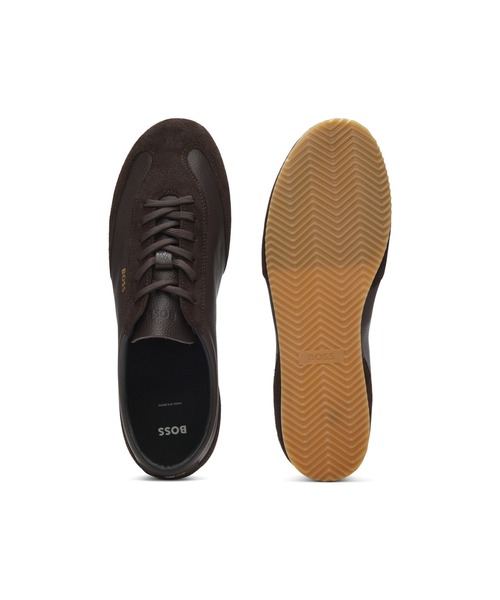 BOSS（HUGO BOSS） スニーカー レザー スエードトリム メンズ