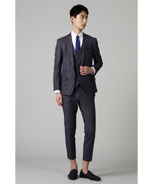 「HIGH STREET」 テーラードジャケット M ブルー メンズ_画像6