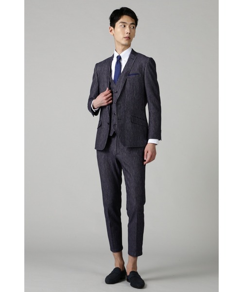 「HIGH STREET」 テーラードジャケット M ブルー メンズ_画像8
