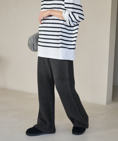 「FRAMeWORK」 パンツ 36 チャコールグレー レディースの画像