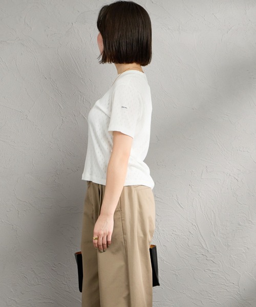 ORCIVAL（オーシバル） tシャツ 半袖 パターンメッシュ クルーネックT