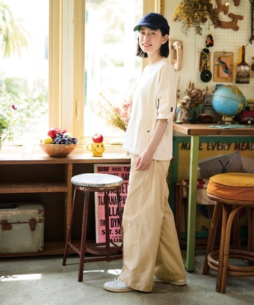 「Sunny clouds」 チノパンツ - ライトベージュ レディース_画像3