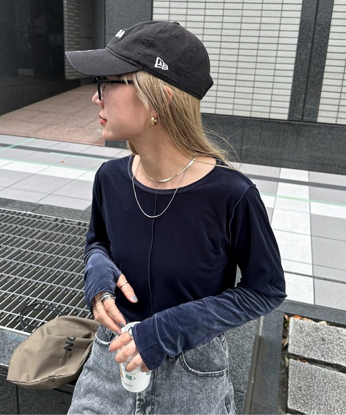 「feepur」 長袖カットソー MEDIUM グレー レディース_画像4