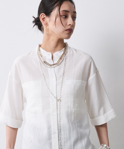 CHIC STYLE（シックスタイル） リネンシャツ ブラウス シャツ 夏 半袖