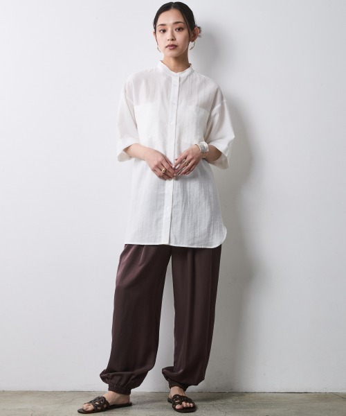 CHIC STYLE（シックスタイル） リネンシャツ ブラウス シャツ 夏 半袖