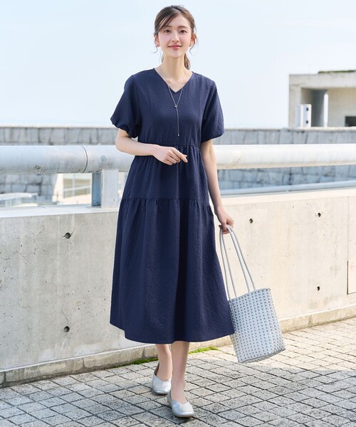 ワンピース Tiaclasse ワンピース 半袖 リップルティアードワンピース : ZOZOTOWN