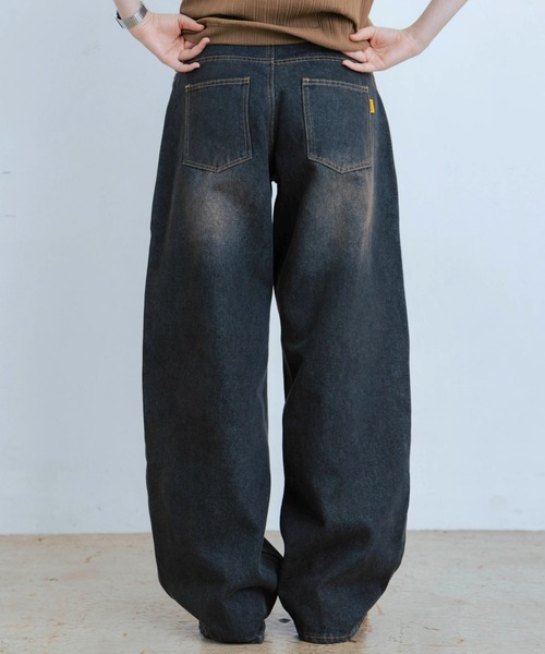Zooodle ワイドパンツ ジーンズ Damaged wide denim pants - ダメージ
