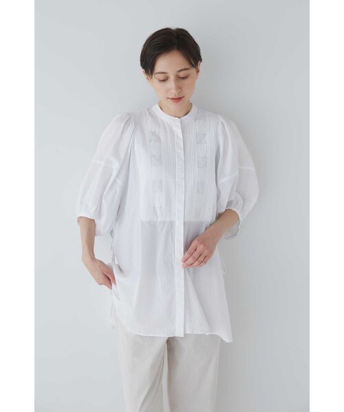 「human woman」 半袖ブラウス MEDIUM ブラウン レディース_画像4