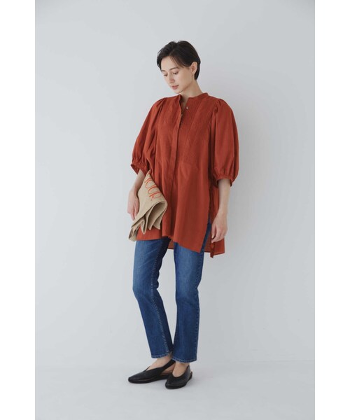 「human woman」 半袖ブラウス MEDIUM ブラウン レディース_画像9