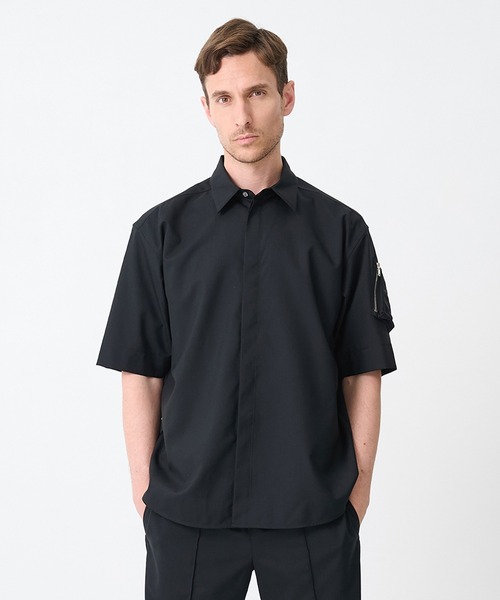 シャツ 「CINOH/チノ」別注SUMMER WOOL CIGAR POCKET HALF SLEEVE SHIRT メンズの画像