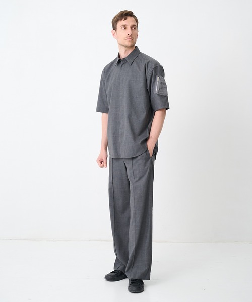シャツ 「CINOH/チノ」別注SUMMER WOOL CIGAR POCKET HALF SLEEVE SHIRT メンズの画像